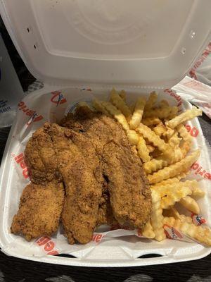 Fried tilapia and fries