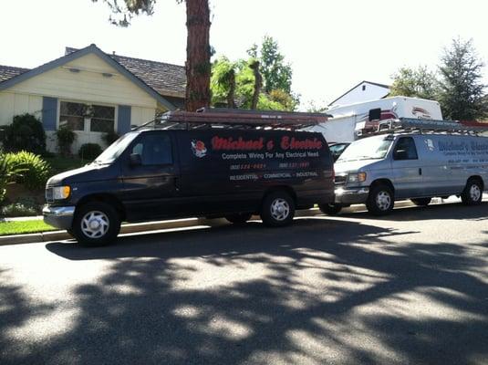 Service Vehicles are stocked to Repair and/or Replace most All Electrical parts for Panels, Circuit Breakers, Fuses, Switches...