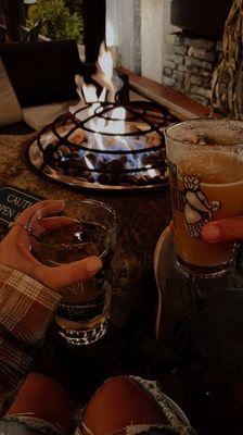 Lake George IPA & Lake George Cider, Outside fire pit