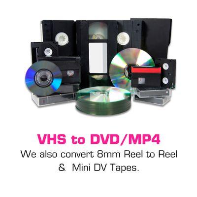 VHS and 8mm Film Coversion to DVD and drive