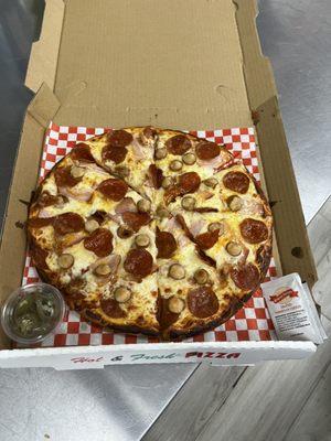 meat lovers pizza