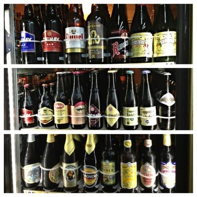 Great selection of Belgium, Trappist, craft and local micro-brews.