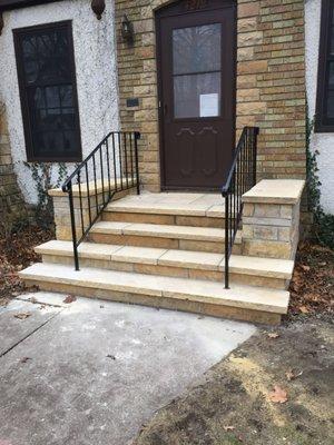 Limestone steps in Minneapolis