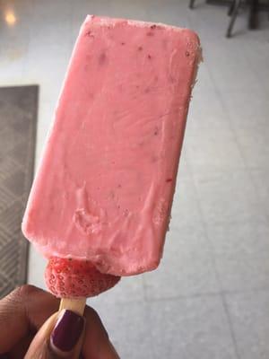 Strawberry ice cream bar