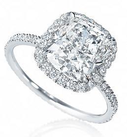 The Cushion cut in a halo design.