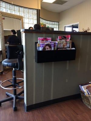 View from the dryers. Gives those people in the chair privacy