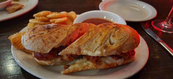 Meatball Sub with cottage fries lunch special $12.95  So delicious!