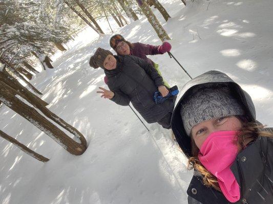 The snowshoe trail with my friends. Suitable for all ages and abilities.