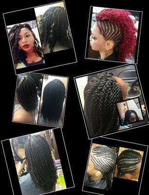 Faux locs, Mohawks, and Twists!