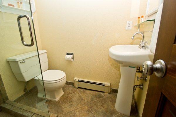 An Updated Bathroom at the Manitou Lodge