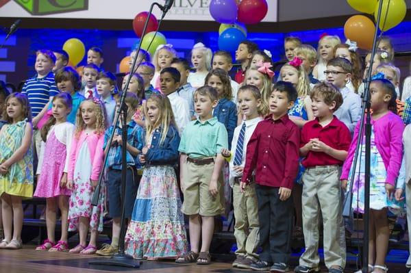 Our Kindergarteners always put on a great show and get mom and dad all teary-eyed in their spring Kindergarten Graduation.