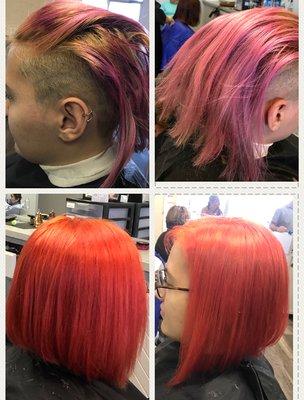 Color correction and hair cut