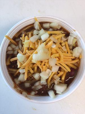 Chili w/Cheese & onions