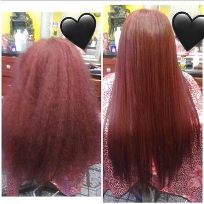 We can straighten any type of hair