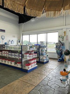 Pool chemicals and supplies