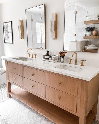 Custom vanity specially built for this renovation.