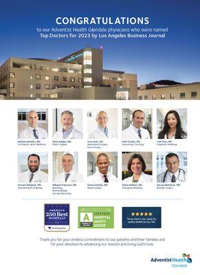 Dr. Dehghani is named a TOP DOCTOR of 2023 by the Los Angeles Business Journal!