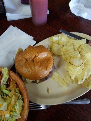 Mushroom swiss burger