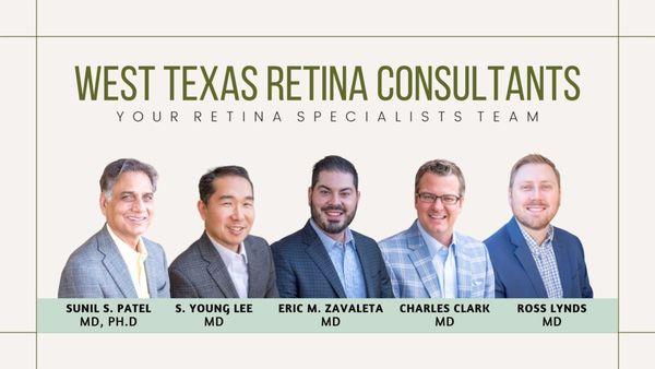 West Texas Retina Consultants. 5441 Health Center Drive. Your Retina Specialists Team.