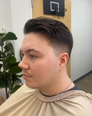 L- with a Tapered slick back