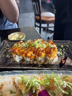 This is a taste of what to expect  Scallop roll Top Dream roll second Double Trouble third