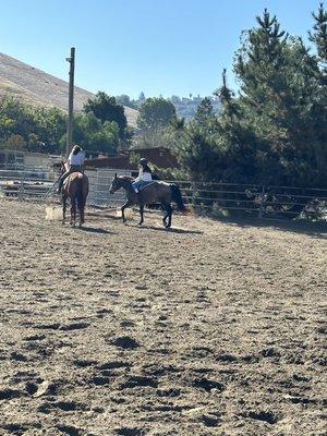 Riding bareback on good pony