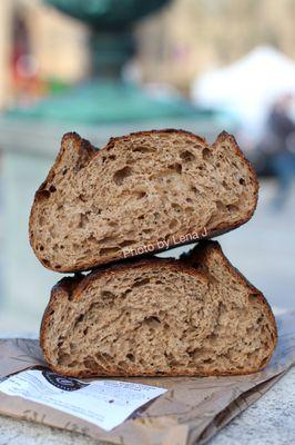 Inside of Miss Maple Poppy Stout's Brewers Grain Bread ($8) - great flavor!