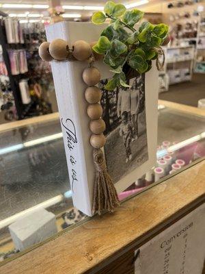 Beautiful book decor with added photo frame