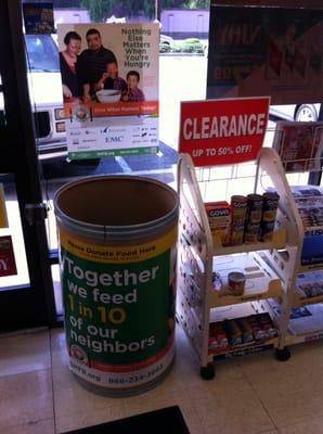 2nd harvest food barrels ...please help feed the hungry this holiday season @7_eleven