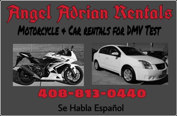 Angel Adrians Motorcycle or Car Rentals & Parking