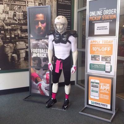 Football Player inside the Front/Exit Entrance