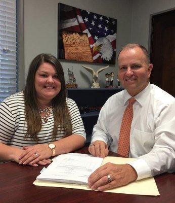 Attorney Stephen F. Hubbard and Legal Assistant Trisha Hug working together to provide quality legal services to our clients.