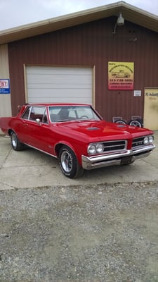 Just one of many classic cars that we have restored. This car was involved in a collision.