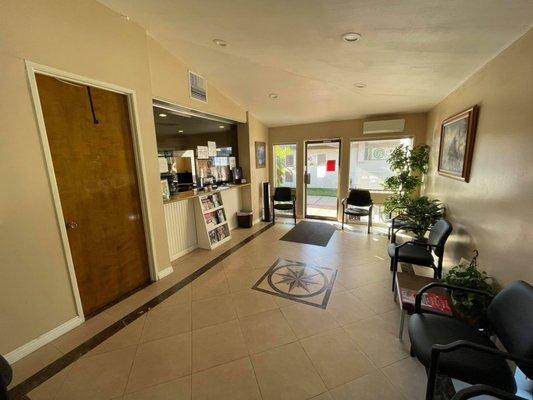 Our reception waiting area