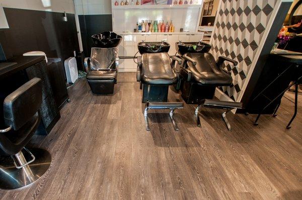 Annastasia Salon, Portland Oregon. LVT Installation