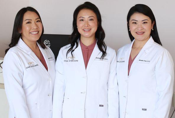 Meet our doctors! Dr. Angela Tsay, Dr. Jennifer Wu, and Dr. Michelle Chun.