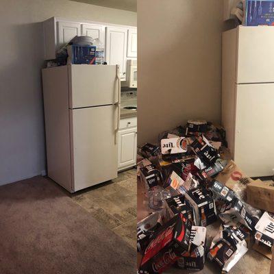 Before and after.