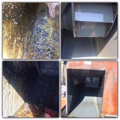 Kitchen Exhaust Blower cleaning before & after picture