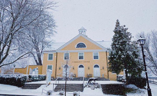 Middleburg Community Center in the snow