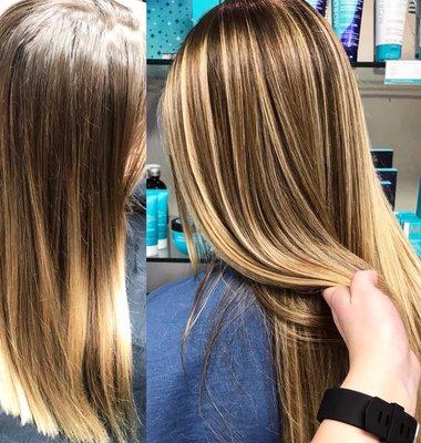 Balayage highlighting technique