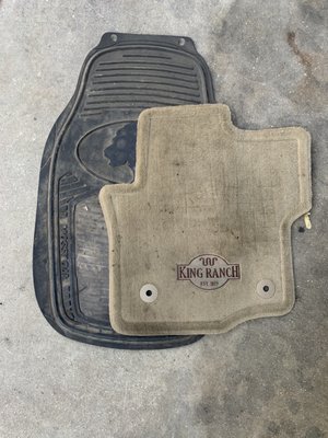 Floor mats before