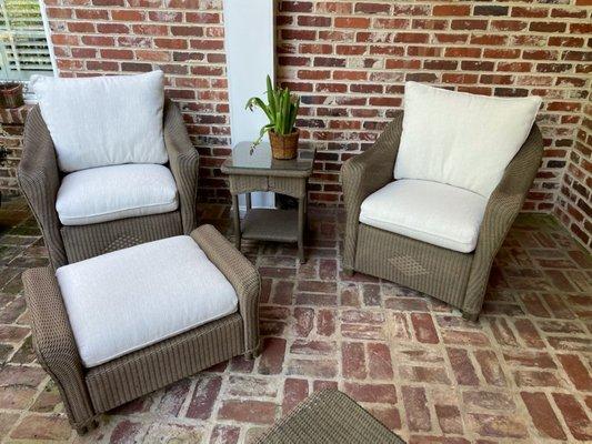 Outdoor patio furniture cushions with new padding inserts