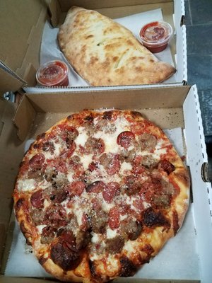 Meatiest pie and calzone!