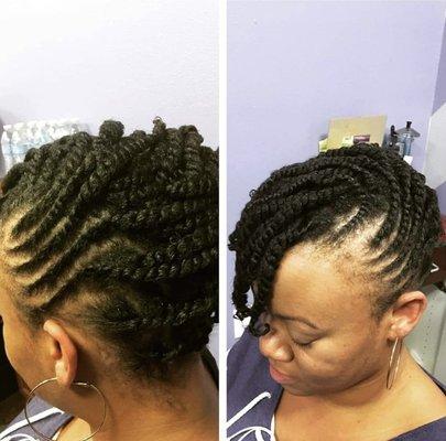 Flat twist Updo