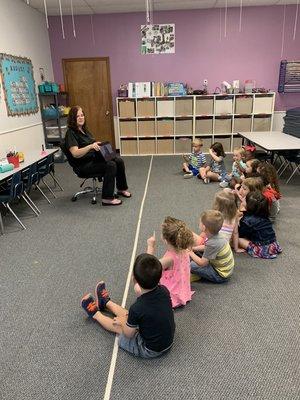 Pre-K learning sign language