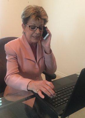 Our Care Consultant Julie works hard to assist our clients.