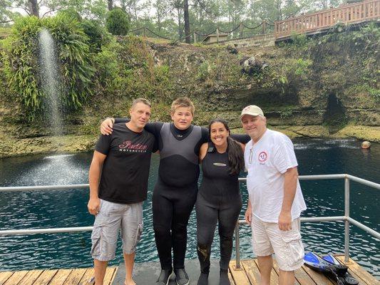 Photos of us and the instructor Paul, at devils den Florida