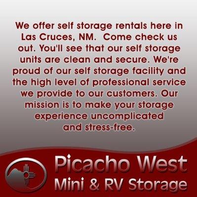 Picacho West Mini & RV Storage