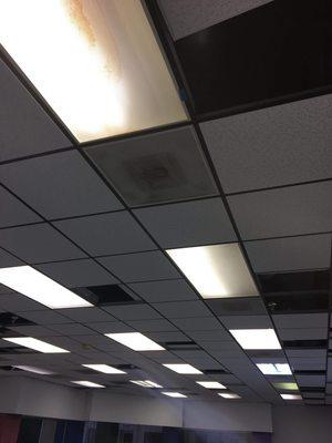 Tarboro Mall ceiling tile installation