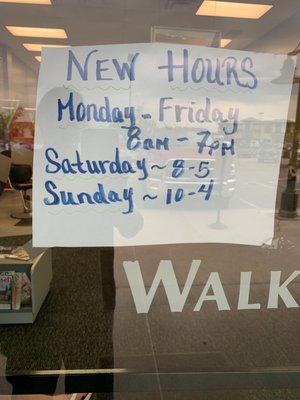 New Hours